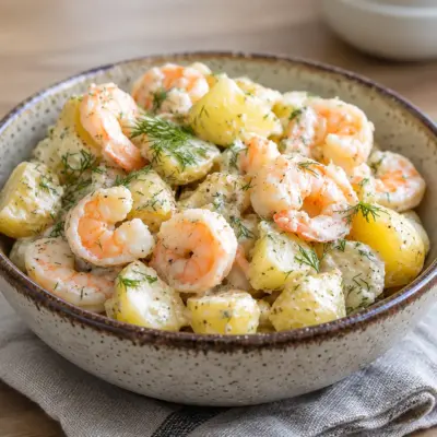 Salade de pommes de terre aux crevettes facile