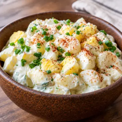 Salade de pommes de terre classique et crémeuse