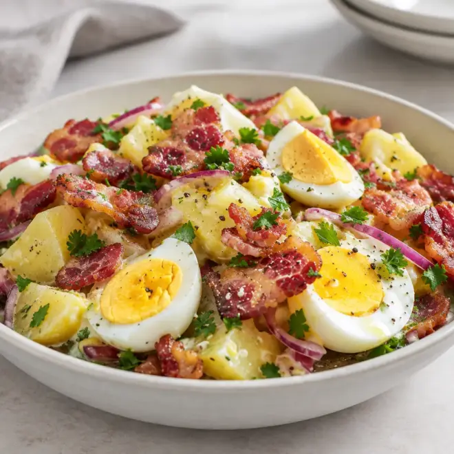 Salade de pommes de terre facile et crémeuse