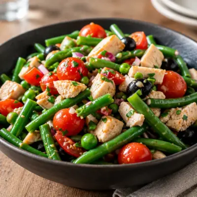 Salade de poulet et haricots verts facile