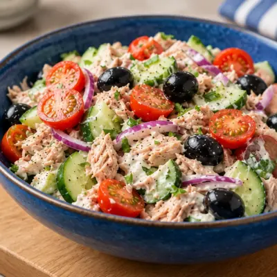 Salade de thon crémeuse et croquante
