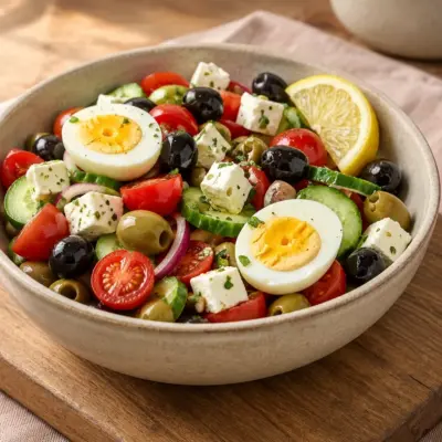 Salade méditerranéenne recette facile aux œufs