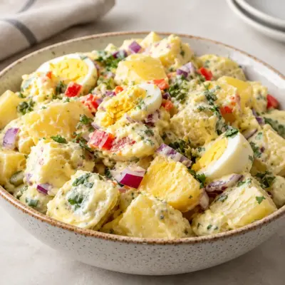Salade piémontaise recette facile et crémeuse