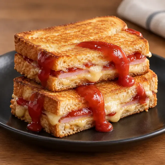 Sandwichs grillés au jambon et au fromage faciles