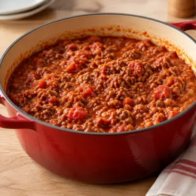 Sauce bolognaise facile et mijotée en cocotte