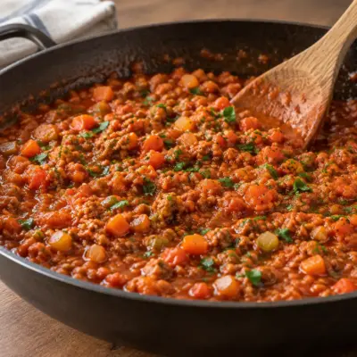 Sauce bolognaise facile, épaisse et nappante