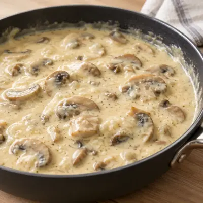 Sauce crémeuse aux champignons facile et onctueuse