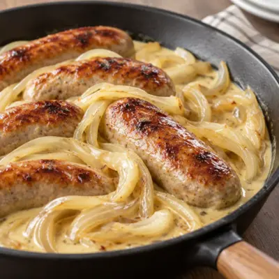 Saucisses à la moutarde faciles et crémeuses