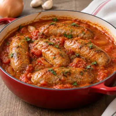 Saucisses à la tomate : recette facile et familiale