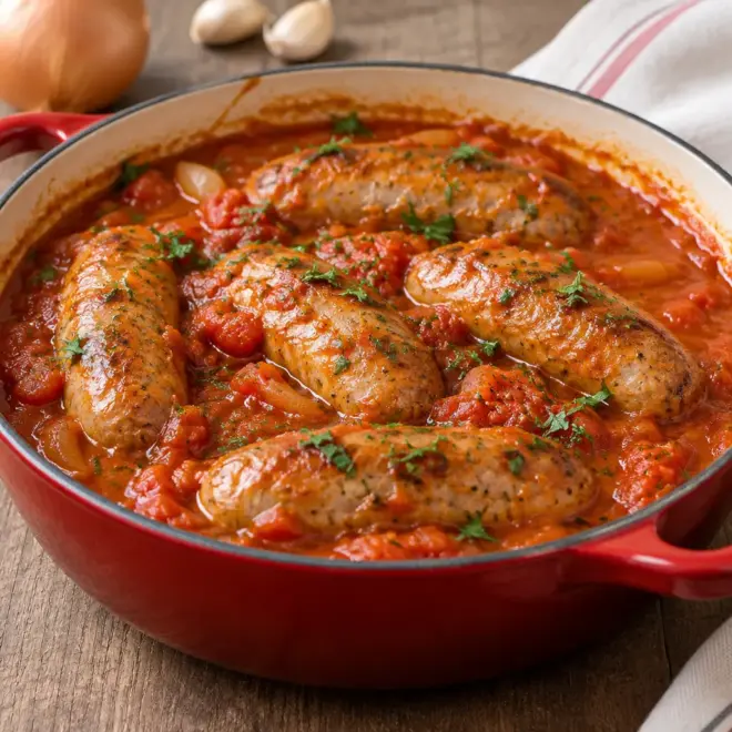 Saucisses à la tomate : recette facile et familiale