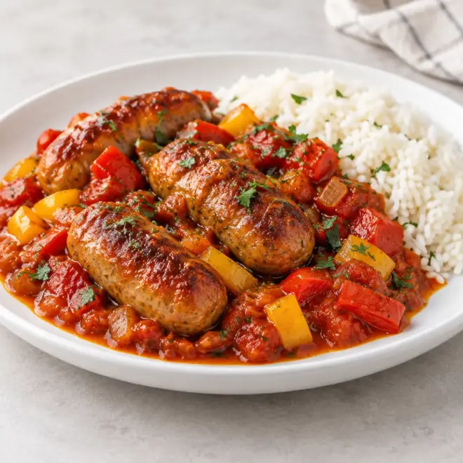 Saucisses aux poivrons : recette facile et familiale