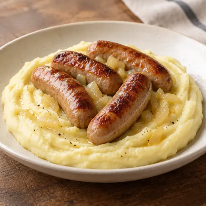 Saucisses grillées recette facile et purée rustique