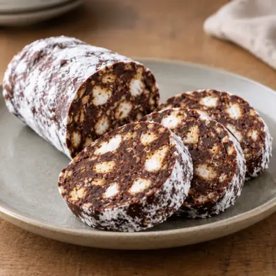Saucisson au chocolat facile et sans cuisson