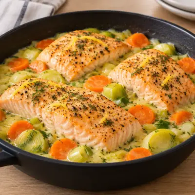 Saumon crémeux au citron et à l’aneth facile