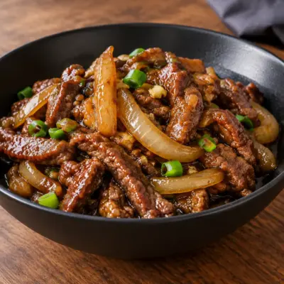 Sauté de bœuf aux oignons facile et rapide