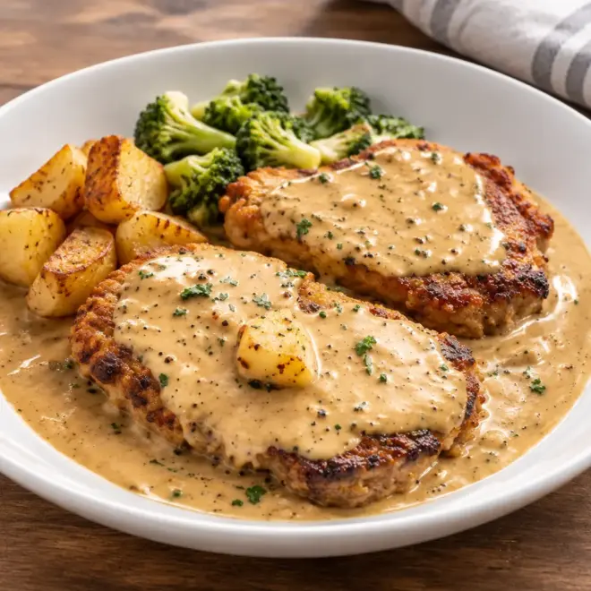 Schnitzels crémeux : recette de porc croustillant
