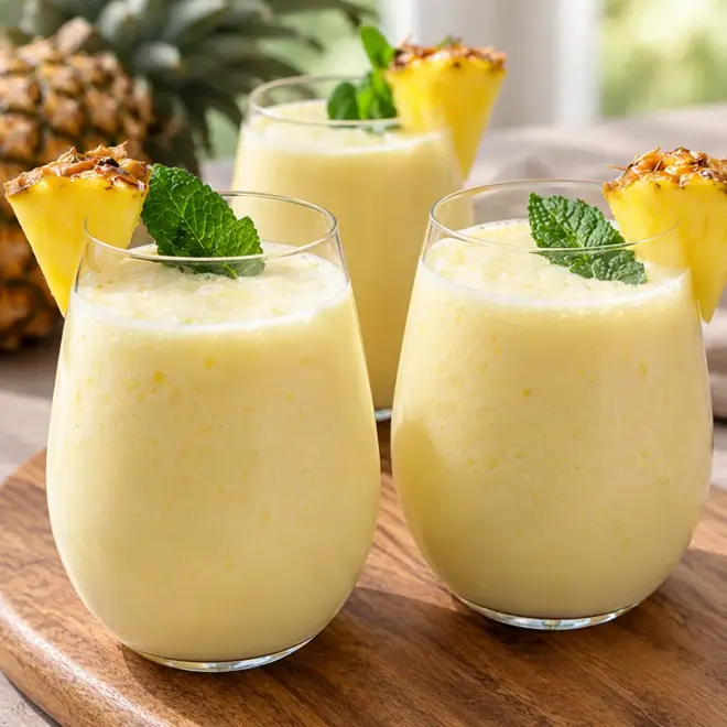 Smoothie à l’ananas, épais et mousseux en 10 minutes