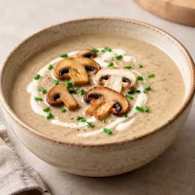 Soupe aux champignons facile et veloutée