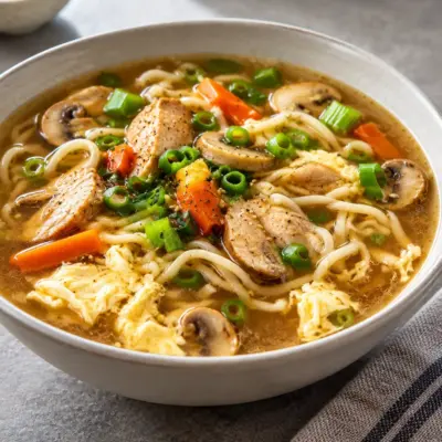 Soupe chinoise au poulet facile et parfumée