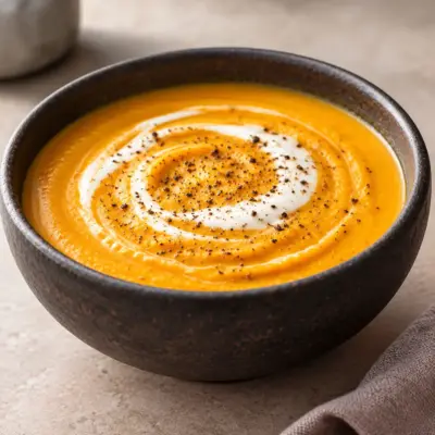 Soupe crémeuse de courge facile et veloutée