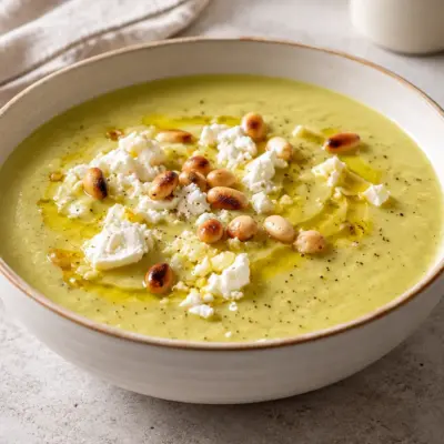 Soupe crémeuse de courgettes facile et veloutée