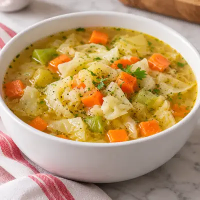 Soupe de chou au beurre noisette facile