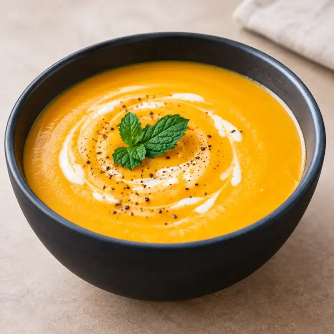 Soupe de courge, veloutée, brillante et facile