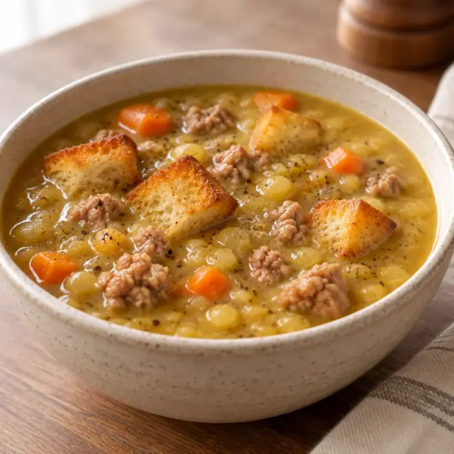 Soupe de pois cassés : recette complète et épaisse