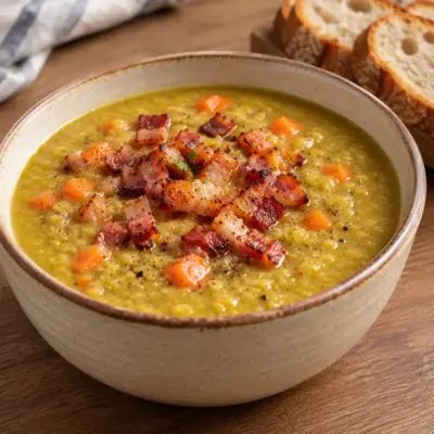 Soupe de pois cassés facile et réconfortante