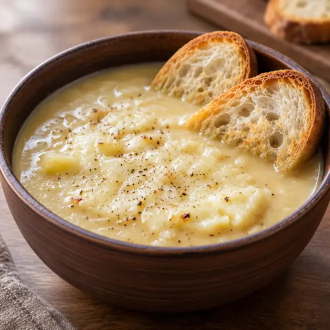 Soupe de pommes de terre facile et crémeuse