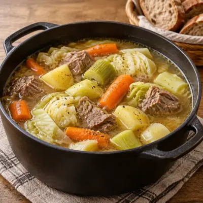 Soupe islandaise facile à l’agneau et aux légumes