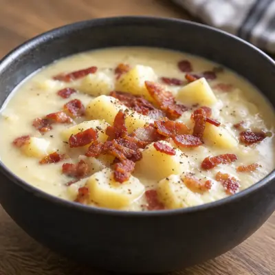Soupe pommes de terre bacon crémeuse facile