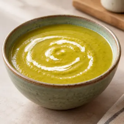 Soupe veloutée de légumes verts facile