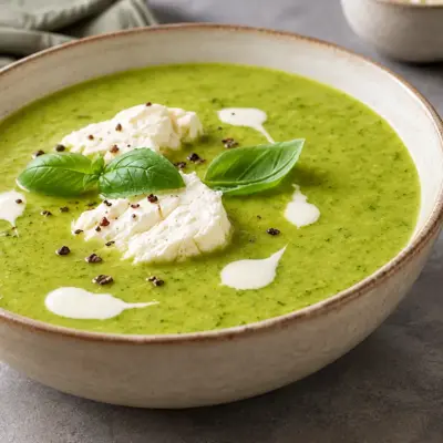 Soupe veloutée de légumes verts facile