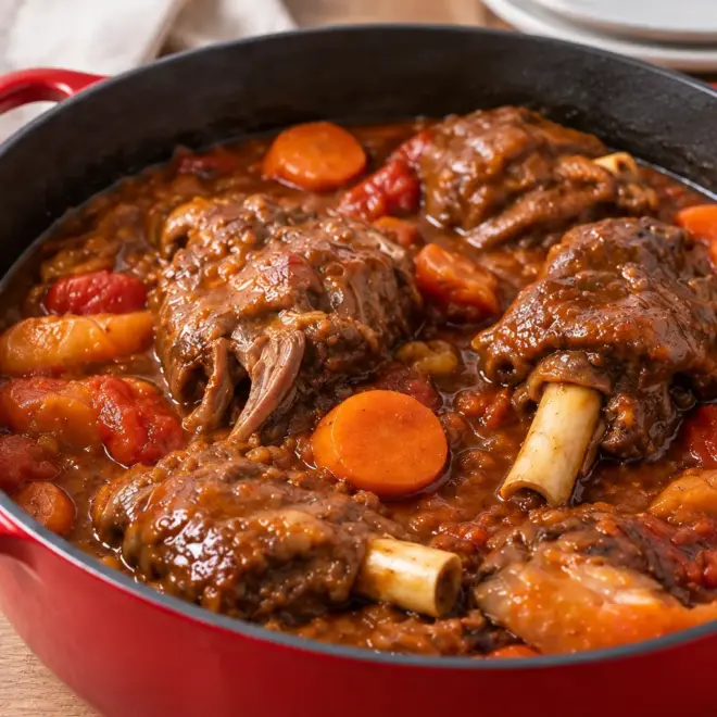 Souris d’agneau braisées tendres en cocotte