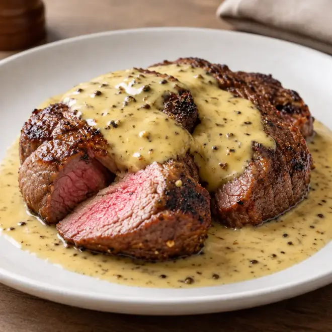 Steak moutarde crème facile et fondant
