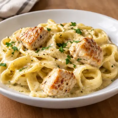 Tagliatelles crémeuses au poulet faciles