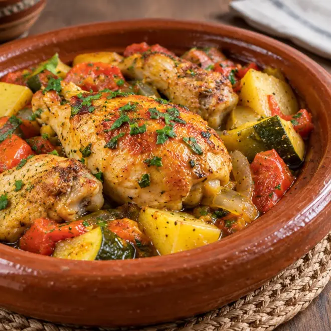 Tajine de poulet aux légumes facile