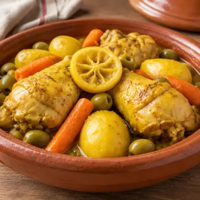 Tajine de poulet marocain facile et fondant