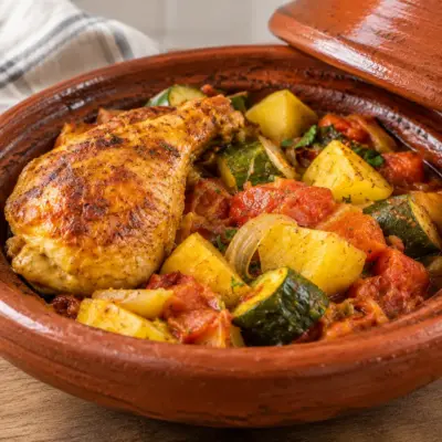 Tajine de poulet : recette marocaine aux légumes