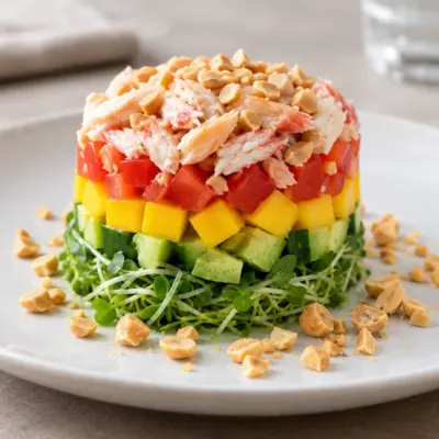 Tartare de crabe facile en couches