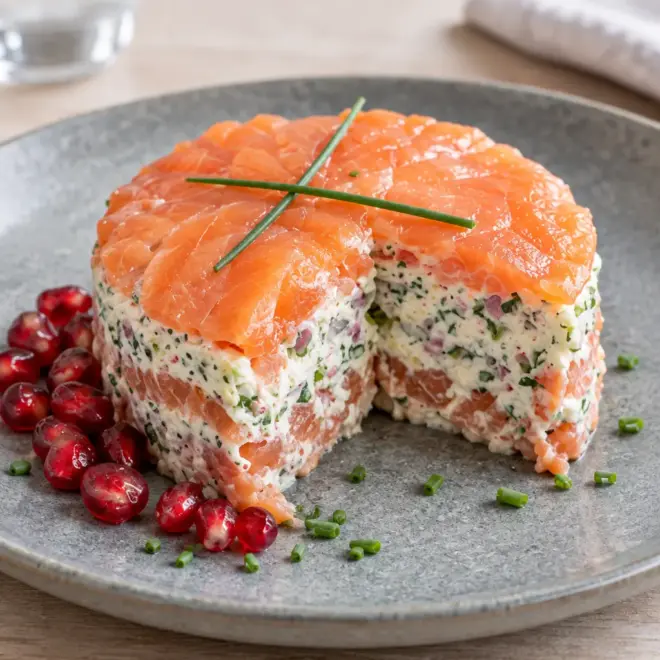 Tartare de saumon festif, crémeux et bien structuré