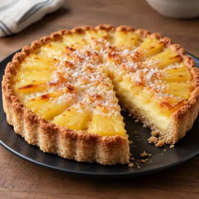 Tarte à l’ananas recette facile et fondante