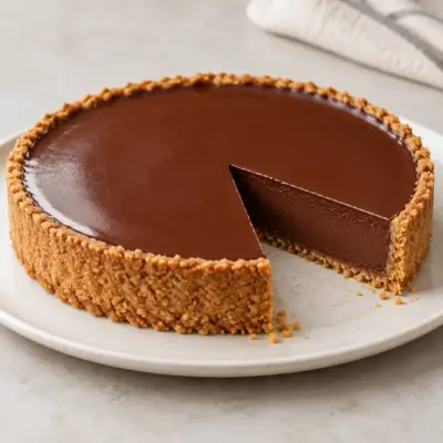 Tarte au chocolat facile et sans cuisson