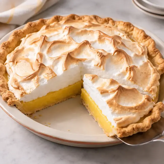 Tarte au citron meringuée facile et bien dorée