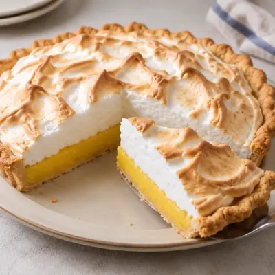 Tarte au citron meringuée facile et dorée