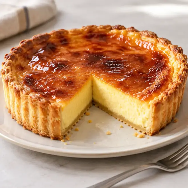 Tarte au flan caramélisée facile et vanillée