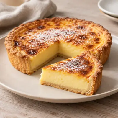 Tarte au flan pâtissier facile et crémeuse