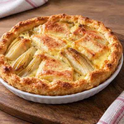 Tarte aux endives facile et fromage gratiné