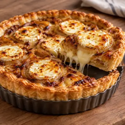 Tarte aux oignons caramélisés facile et fondante